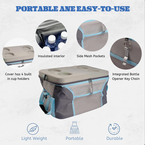 กระเป๋าเก็บความเย็นแบบพับได้ EVA สำหรับเครื่องดื่มและของชำ พิมพ์ลายได้ตามต้องการ สำหรับใช้งานกลางแจ้ง - Product Image 3