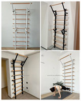 Estructura de Escalada de Madera Maciza para Montar en la Pared, Ahorra Espacio, Escalera Sueca, Ideal para Ejercicio Familiar y Terapia Física