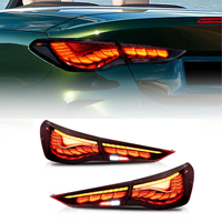 Nuevas Luces Traseras LED Retrofit Estilo OLED con Lente Roja para BMW Serie 4 G22 G23 G26 GTS 2020- (Luz de Freno y Señal de Parada)