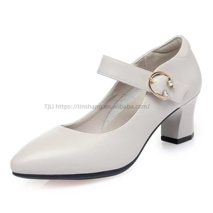 Chaussures plates de travail pour femmes modernes et confortables en cuir véritable avec semelle en caoutchouc souple, faciles à enfiler, pour le bureau - Product Image 5