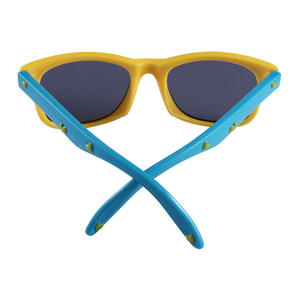 Lunettes de soleil pour enfants transfrontalières, monture carrée, silicone, verres polarisés TAC UV400, protection solaire unisexe, mode voyage - Product Image 1