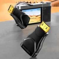 SAMZHE Adaptador de Cable Mini HDMI a HDMI 4K Chapado en Oro, Convertidor Mini HDMI HD para Cámara DSLR, Tablet, PC, TV, Proyector, Monitor