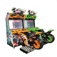 Divertissement à jetons de machine de jeu de voiture de course d'arcade de super moto de haute qualité