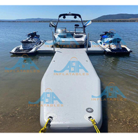 Tapis flottant gonflable en PVC de forme personnalisée, plate-forme de pêche de natation, plate-forme de bateau