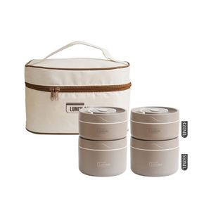 Boîte à repas multi-couches extra-longue en acier inoxydable 316 isolée, pour employés de bureau, bento, micro-ondable, étanche, anti-salissure, portable - Product Image 2