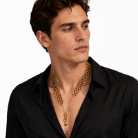 Bracelet élégant pour homme, breloque en or massif 18 carats, largeur 7,7 mm, perles en dentelle, cadeau exquis