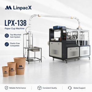 <span class=keywords><strong>Macchina</strong></span> per la Produzione di Bicchieri di Carta LinpacX LPX-138 per Arabia Saudita e Germania con Prezzo dei Componenti - Product Image 1