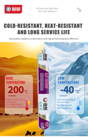 Guzhan 9500 Mastic silicone haute performance résistant aux intempéries, classe 35, durcissement neutre, résistant aux UV, non corrosif, pour le travail du bois et les rideaux