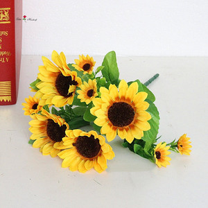 Bouquet di fiori artificiali di cerimonia nuziale del commercio all'ingrosso di semi di girasole - Product Image 6