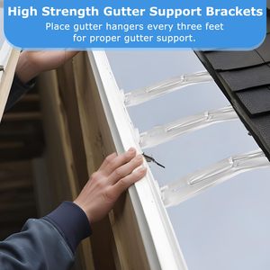 Support de fixation pour gouttière de pluie de style K, sur mesure en usine, 5, 6, 7, 8 pouces, avec vis rapide et clip - Product Image 3