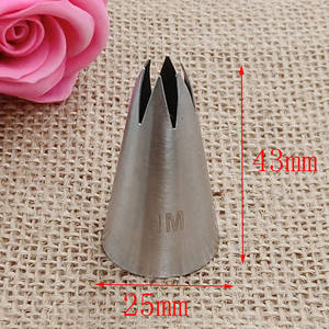 1M #   Boquilla de Repostería Recta de 6 Dientes, Acero Inoxidable 304, para Decoración de Pasteles con Crema, Herramienta de Repostería DIY, Tamaño Mediano - Product Image 2
