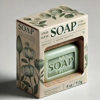 Boîte à savon carrée en papier rigide biodégradable personnalisée, finition mate, emballage écologique de luxe pour beurre corporel, avec gaufrage coulissant