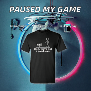Camiseta divertida con estampado de serigrafía para hombre, I Paused My Game to Be Here, informal, para videojuegos, novedad - Product Image 6