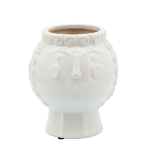 Maceta de Cerámica con Diseño de Rostro para Plantas de Interior y Exterior, Decoración Moderna - Product Image 1