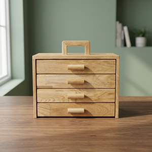 Caja de Regalo Artesanal de Lujo en Madera de Acacia Ecológica, Formato Rectangular, Grabado Láser con Logotipo Personalizado, BS International - Product Image 1