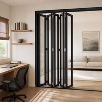 Porte pliante en alliage d'aluminium imperméable avec moustiquaire, portes pliantes pour maisons, portes pliantes pour balcon de resort