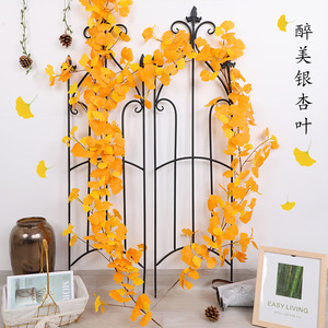 Guirnalda de Flores de Seda con Hojas de Ginkgo Simuladas de 30cm-100cm para Decoración del Hogar y Accesorios de Fotografía en Exteriores - Product Image 2