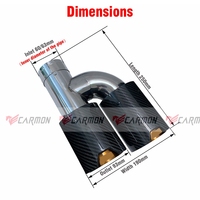 Tuyau d'échappement double brillant en Fiber de carbone de Style h, en acier inoxydable doré, embouts de silencieux de Performance M pour BMW