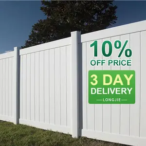 6 '* 8 Voeten Hoge Kwaliteit Factory Direct Pvc Hek Voor Tuin En Huis