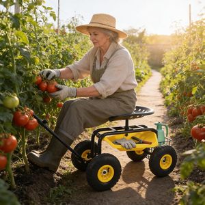 Chariot de jardin ergonomique populaire et économique avec siège, idéal pour l'agriculture et le jardinage en extérieur - Product Image 6