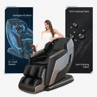 Silla de Masaje Comercial 4D Pro con Función Musical de Gravedad Cero para Oficina o Sala de Descanso, Masaje Shiatsu de Cuerpo Completo con Calefacción y Pantalla Táctil