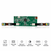 Layar Mikro OLED Si-OLED 0,49 Inci HD dengan Papan Driver MI untuk Headset VR AR 1920*1080