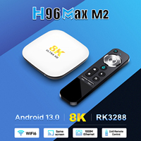 El más nuevo 1 * USB3.0 con multi-idioma Smart android13.0 TV box H96 MAX M2 1000M puerto de red rockchip 3528 8K Streaming TV Box