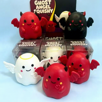 Nouveauté : Jouet à presser géant en forme d'ange, de démon ou de fantôme pour Halloween, jouet anti-stress pour enfants et adultes
