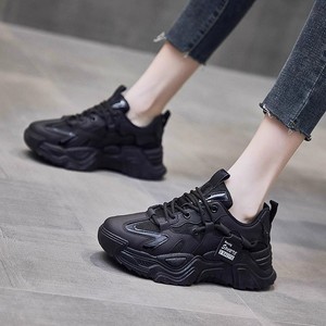Women Mesh Chunky Sneakers Lace‑Up Thick Platform Sole Breathable Casual Sport Running Shoes - Product Image 3
