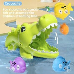 Jouet <span class=keywords><strong>de</strong></span> <span class=keywords><strong>bain</strong></span> en plastique sûr pour enfants <span class=keywords><strong>de</strong></span> 4 à 13 ans, motif <span class=keywords><strong>crocodile</strong></span> attrape-poisson, avec fonction <span class=keywords><strong>de</strong></span> pulvérisation d'eau, jeu éducatif pour la baignoire, 4 couleurs vives - Product Image 3