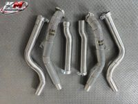 Tuyau d'échappement avant en acier inoxydable KM Performance pour Mercedes E400 Coupé C207 3.0T V6, design droit avec isolation thermique