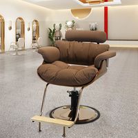Fauteuil de Barbier Ergonomique Delanto en Cuir PU Inclinable à Rotation 360 Degrés, Moderne, pour Salons de Coiffure (Femmes et Hommes), Usage Commercial