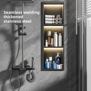 Niche étanche en acier inoxydable 201, étagère encastrée pour salle de bain et cuisine, rangement de douche moderne antirouille - Product Image 1