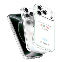 Coque arrière souple en TPU transparent ultra-fine de 1,5 mm, effet cristal, pour iPhone 18 Pro, 18, 17, 16, 15 Pro Max, 17 Air – Vente Flash