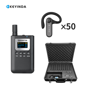 Hệ thống hướng dẫn du lịch không dây keyinda cho các chuyến thăm và tiếp khách của chính phủ, 1 máy phát + 50 Máy thu + 1 hộp sạc - Product Image 1