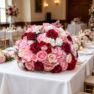 Hot Sale Silk Rose Ball Wedding <b>Artificial</b> <b>Flower</b> Ball-Romantic Style 50cm Home & Wedding Decoration - Product Image 1