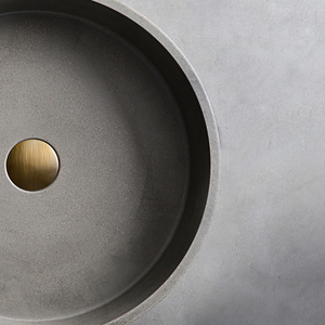 CONRAZZO Modern Minimalist Design Concrete <strong>Round</strong> <strong>Basin</strong> Polished Bathroom Sink Cement Hand Wash <strong>Basin</strong> for Bathroom - Product Image 5