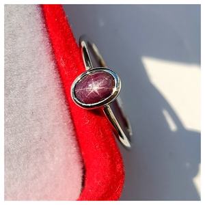 Tự nhiên Sao Ruby Bạc 925 Vòng AAA + chất lượng hàng đầu sao Ruby 6 ray Sao Ruby rắn 925 bạc vòng tay Crafted Vòng bạc - Product Image 2