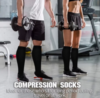 Chaussettes de compression Femmes Circulation 15-20mmhg Meilleur soutien pour le cyclisme athlétique