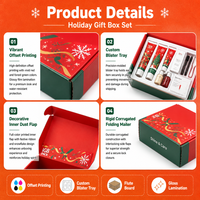 Boîte d'expédition en carton ondulé avec logo personnalisé imprimé, matériaux recyclés écologiques, doublure en éponge pour emballage cadeau, magasin de détail