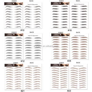 Pegatinas de tatuaje de cejas para mujer, maquillaje 4D <span class=keywords><strong>3D</strong></span> similar al pelo, transferencia temporal, gran oferta - Product Image 3