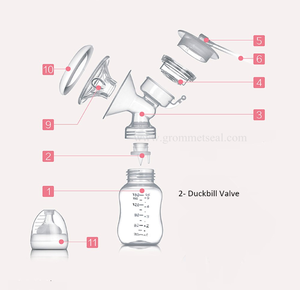 Válvula de retención de pico de pato de silicona de repuesto para extractor de leche - Product Image 5