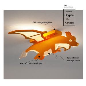 Lámpara LED regulable moderna para niños, pantalla acrílica de dibujos animados, luminaria, diseño de dinosaurio, lámpara de techo para niño, guardería con <span class=keywords><strong>Remo</strong></span> - Product Image 4