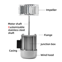 Moteur électrique AC 2800 tr/min 40W 220V monophasé asynchrone à axe long pour la dissipation de chaleur des fours