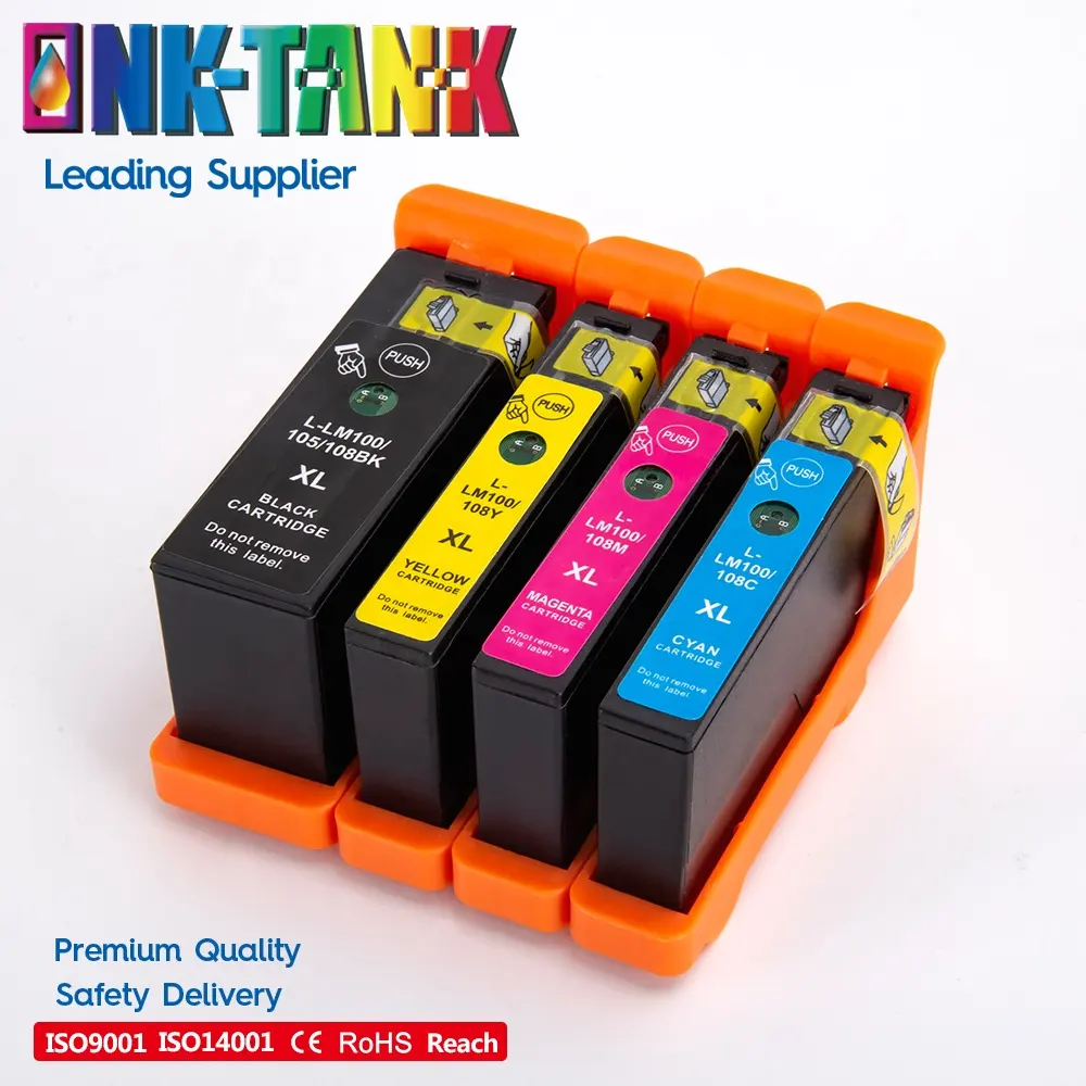 INK-TANK 100 XL 100XL 105 108 155XL 150XL 프리미엄 호환 잉크젯 잉크 카트리지 Lexmark S815 S310 S305 S405 S605 프린터