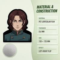 Pegatinas Decorativas de PET Impresas con UV, Resistentes al Agua, Ecológicas, Duraderas, con Diseño de Anime en 3D, para Automóviles, Computadoras Portátiles y Maletas