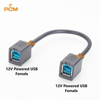 Câble USB femelle-femelle 12V pour changeur de genre PCM-0906, pour extension USB alimentée, ordinateur POS, hub USB industriel alimenté