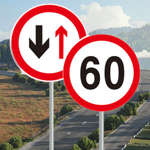 علامة السلامة المرورية من الألومنيوم عاكس حد السرعة لوحة تسجيل تحويل الطريق المواد البلاستيكية لأمن الطريق - Product Image 6