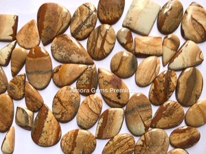 Imagen Natural Jasper mezcla forma cabujón piedra preciosa suelta para la fabricación de joyas tono tierra piedra pulida perfecta para anillos colgantes - Product Image 5