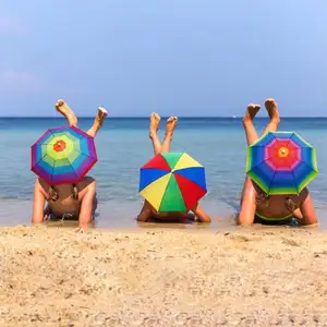 Rainbow Umbrella Hats Camouflage Fishing Cap Beach Umbrella Headband in